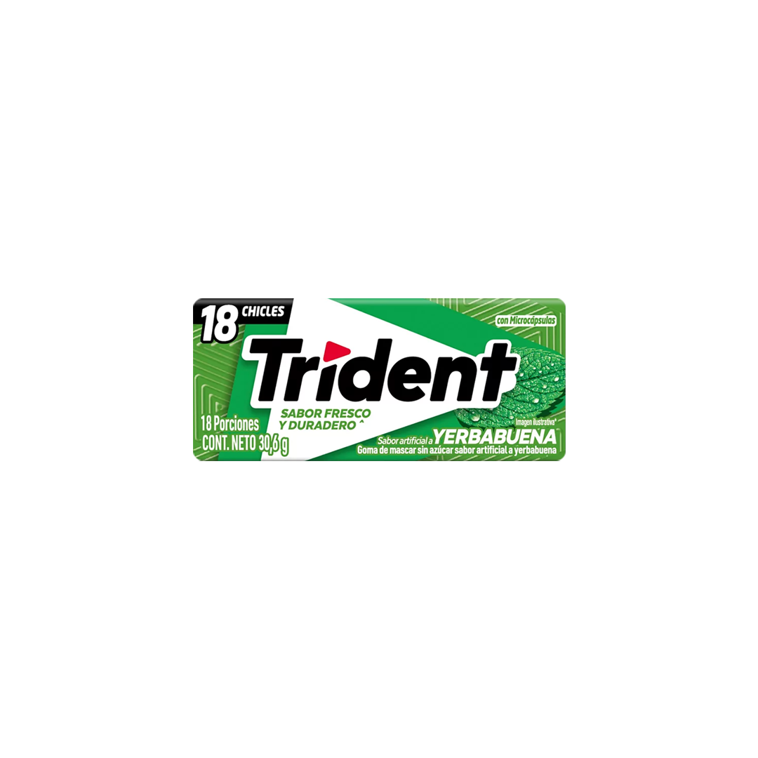 Chiclets Trident Yerbabuena - La Principal de Licores - Medellín