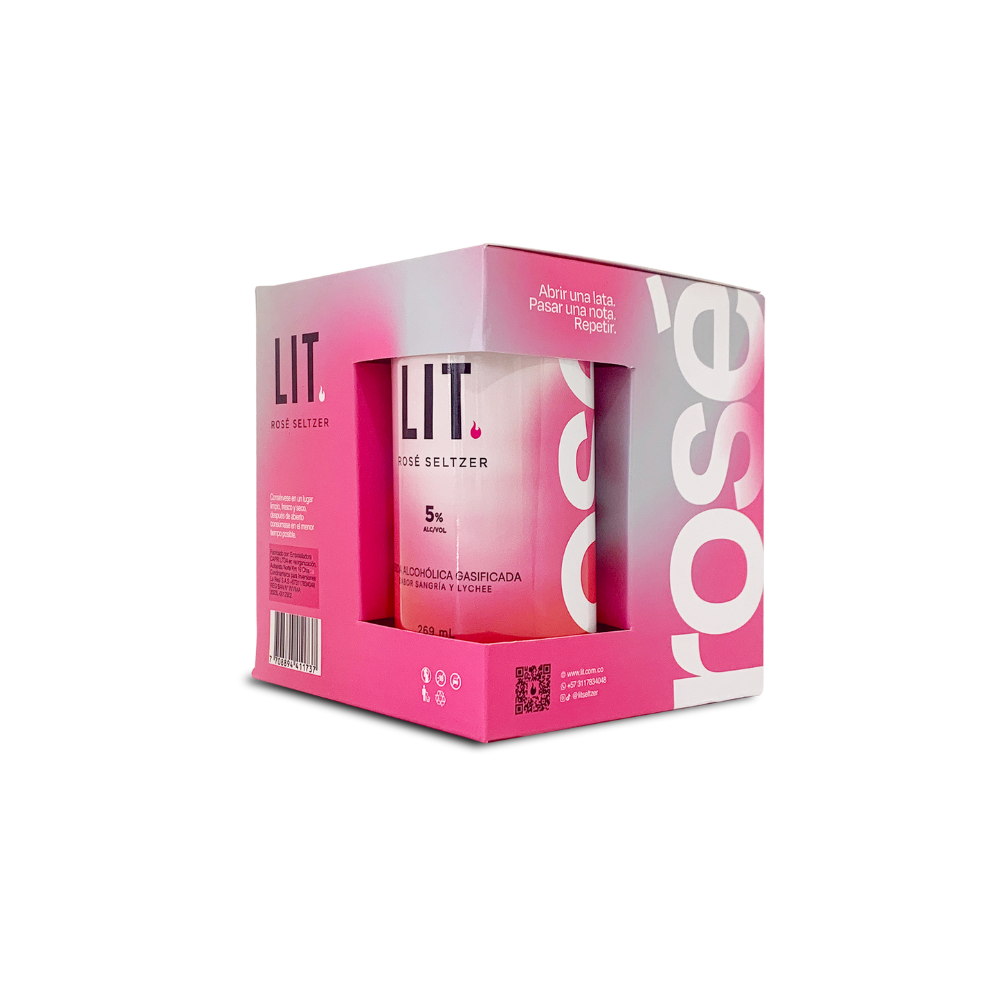 Cóctel Lit Rosé Seltzer 269ml Fourpack - La Principal de Licores - Medellín