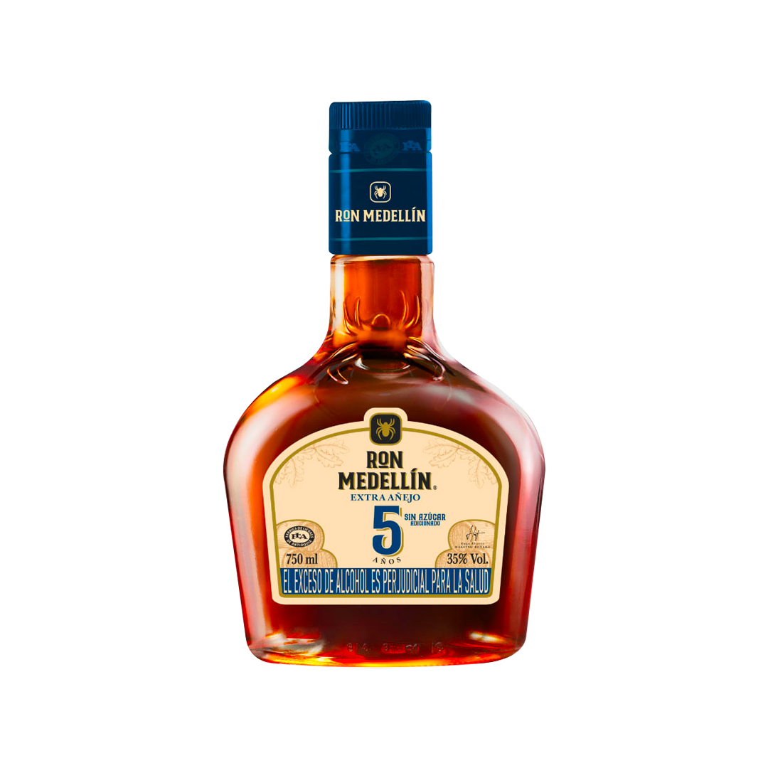 Ron Medellín 5 años Extra Añejo 750ml - La Principal de Licores - Medellín