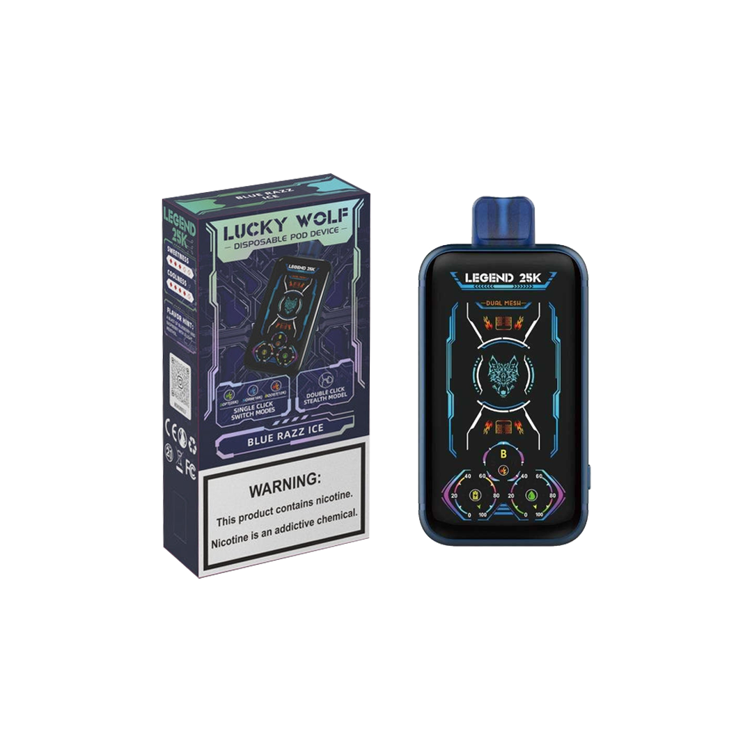 Vap Lucky Wolf Legend 25000 Blue Razz Ice - La Principal de Licores - Medellín