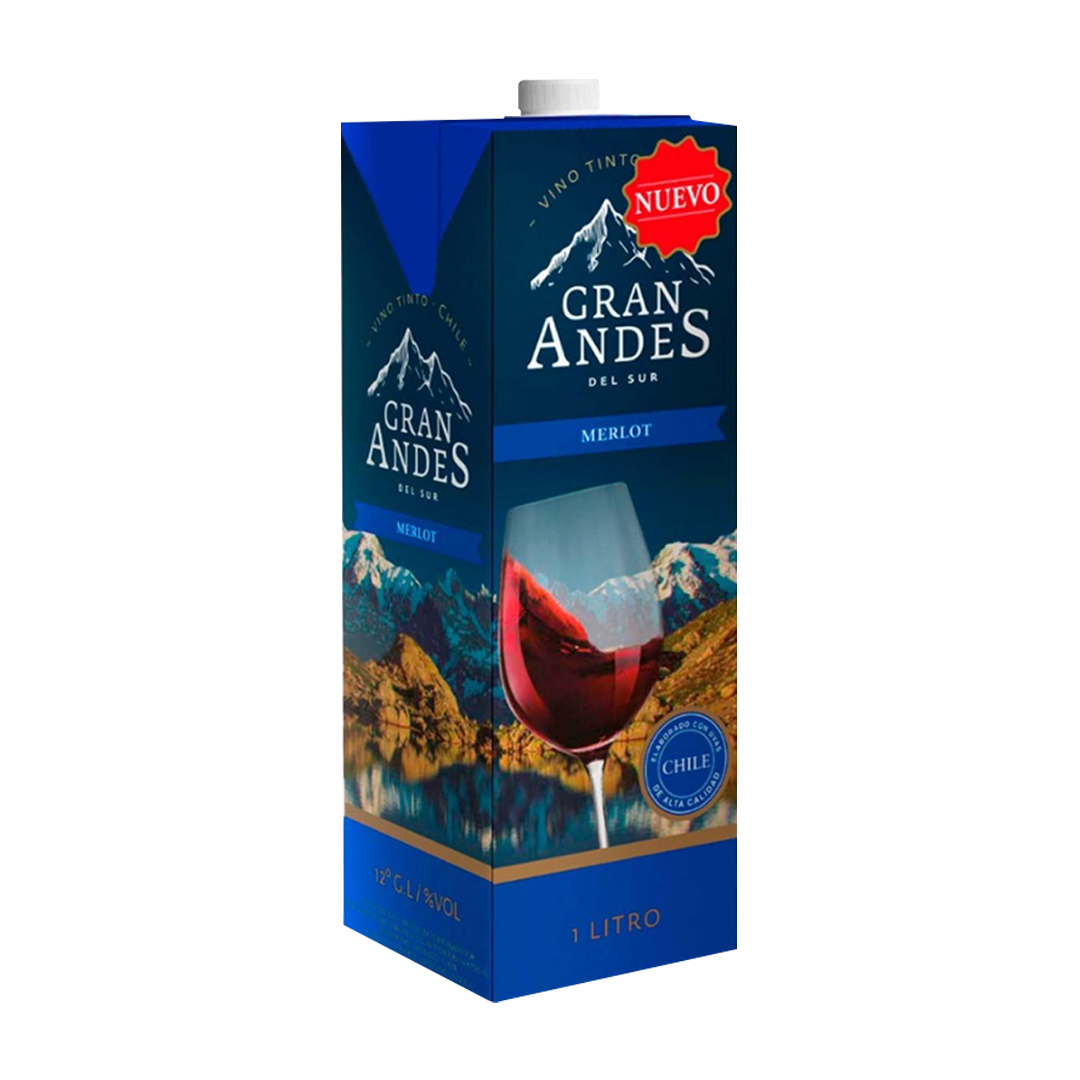 Vino Gran Andes del Sur Merlot Lt - La Principal de Licores - Medellín