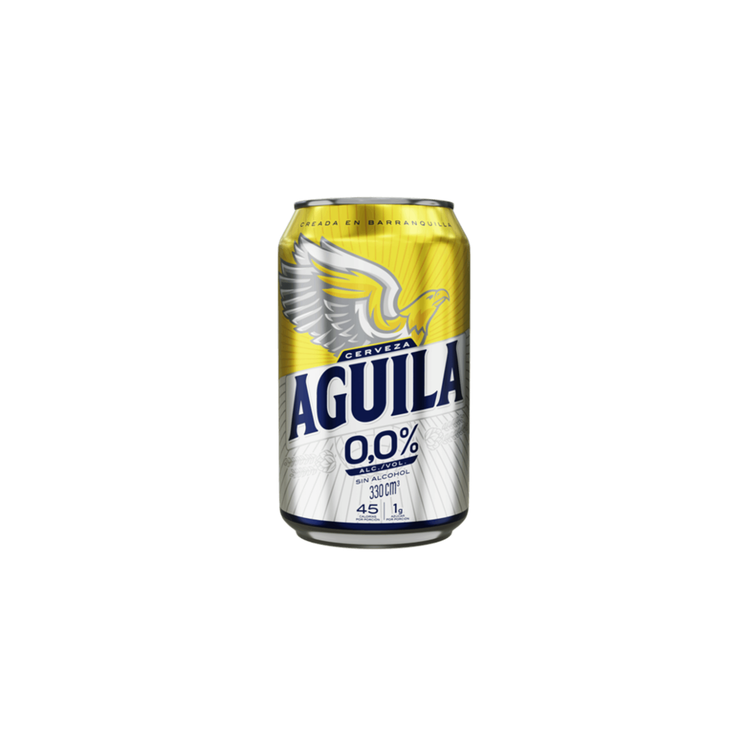 Cerveza Aguila 0.0 lata 330cm³ - La Principal de Licores - Medellín