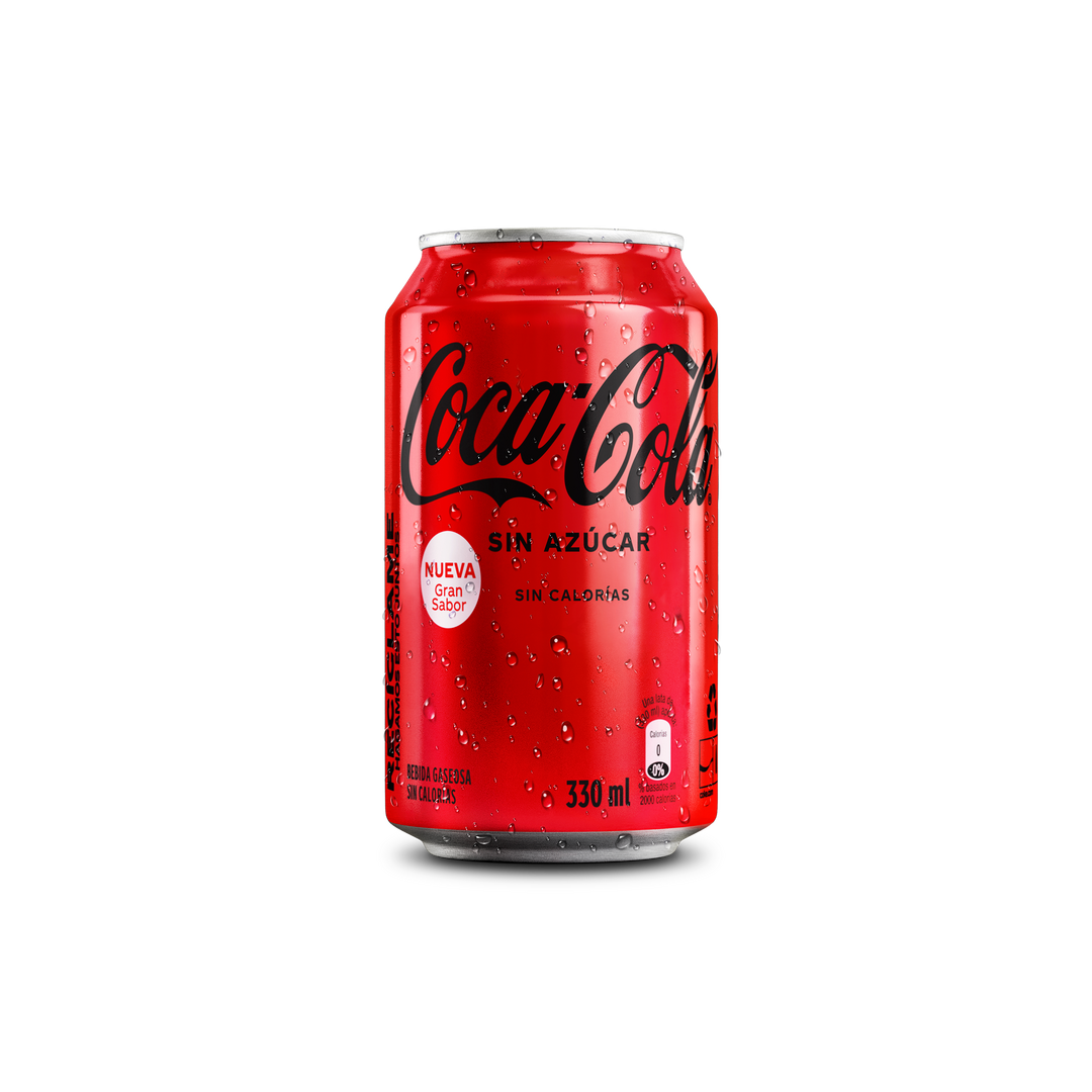 Gaseosa Coca Cola sin azúcar Lata 330ml - La Principal de Licores - Medellín