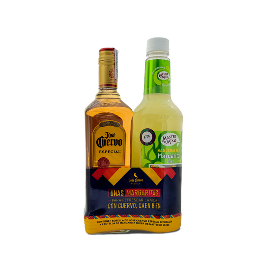 Oferta Jose Cuervo Especial Reposado 750ml + 1 botella de Margarita Mixer de Master of Mixes Lt - La Principal de Licores - Medellín