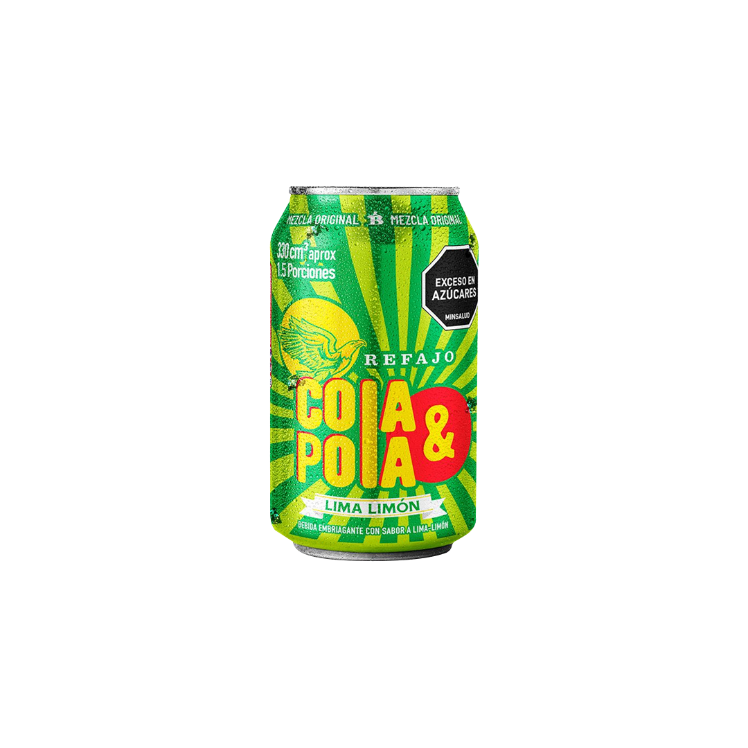 Refajo Cola y Pola Lima Limón 330ml - La Principal de Licores - Medellín