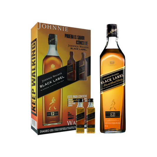 Oferta Whisky Johnnie Walker Black 700ml + 2 Minis - La Principal de licores - Medellín